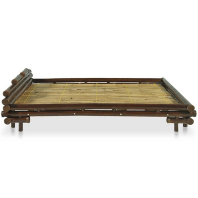 Berkfield Bed Frame Dark Brown Bamboo 140x200 cm