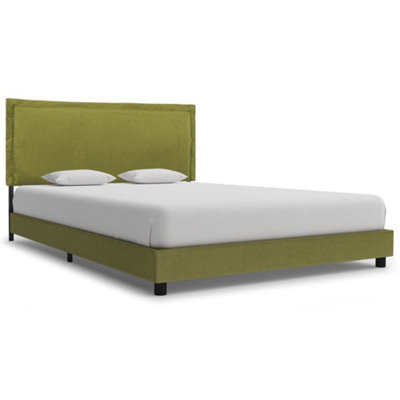 Berkfield Bed Frame Green Fabric 120x190 cm 4FT Small Double