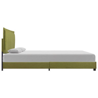 Berkfield Bed Frame Green Fabric 120x190 cm 4FT Small Double