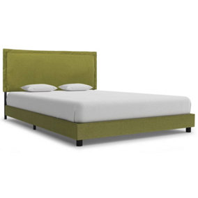 Berkfield Bed Frame Green Fabric 135x190 cm 4FT6 Double
