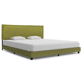 Berkfield Bed Frame Green Fabric 150x200 cm 5FT King Size
