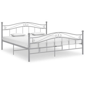 Berkfield Bed Frame Grey Metal 160x200 cm