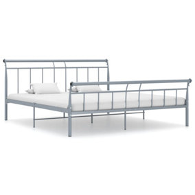 Berkfield Bed Frame Grey Metal 180x200 cm 6FT Super King