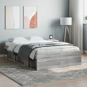 Berkfield Bed Frame Grey Sonoma 120x190 cm Small Double