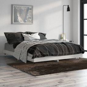 Berkfield Bed Frame Grey Sonoma 135x190 cm 4FT6 Double Engineered Wood