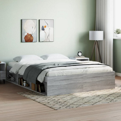 Berkfield Bed Frame Grey Sonoma 140x200 cm