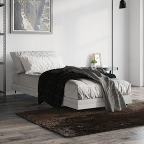 Berkfield Bed Frame Grey Sonoma 75x190 cm 2FT6 Small Single Engineered Wood