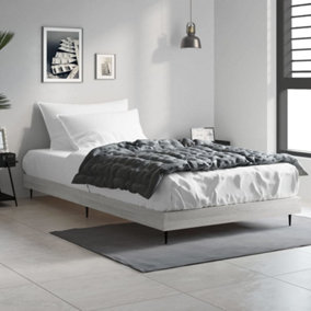Berkfield Bed Frame Grey Sonoma 90x190 cm 3FT Single Engineered Wood