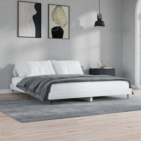 Berkfield Bed Frame High Gloss White 150x200 cm 5FT King Size Engineered Wood