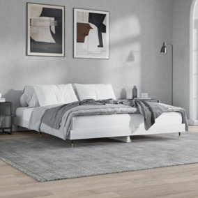 Berkfield Bed Frame High Gloss White 180x200 cm 6FT Super King Engineered Wood