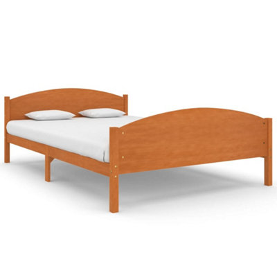 Berkfield Bed Frame Honey Brown Solid Pine Wood 160x200 cm