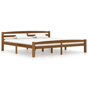 Berkfield Bed Frame Honey Brown Solid Pinewood 180x200 cm 6FT Super King