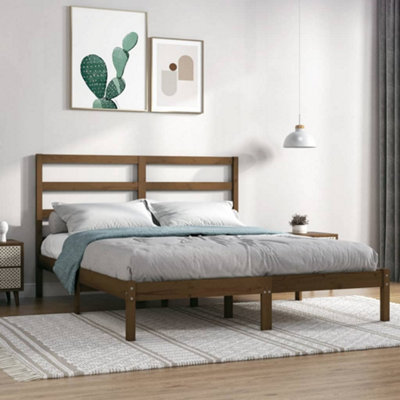 Solid wood deals slat bed frame