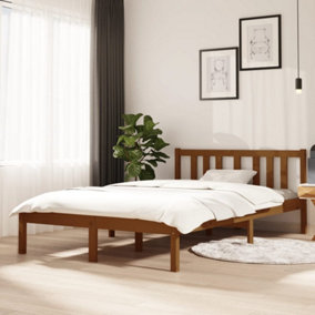 Berkfield Bed Frame Honey Brown Solid Wood 120x200 cm