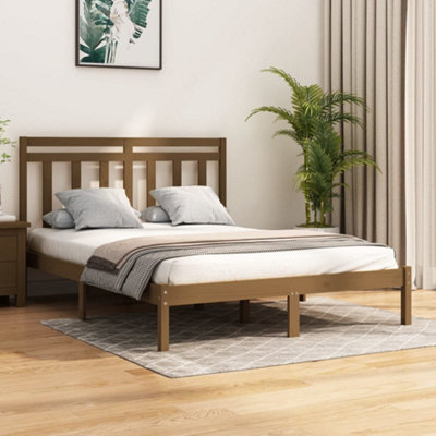 Simple wood bed frame outlet king