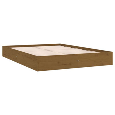 Berkfield Bed Frame Honey Brown Solid Wood 150x200 cm King Size