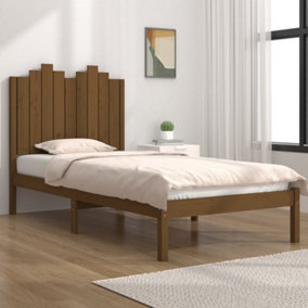 Berkfield Bed Frame Honey Brown Solid Wood Pine 100x200 cm