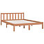 Berkfield Bed Frame Honey Brown Solid Wood Pine 150x200 cm King Size