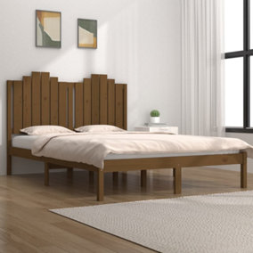 Berkfield Bed Frame Honey Brown Solid Wood Pine 200x200 cm