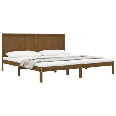 Berkfield Bed Frame Honey Brown Solid Wood Pine 200x200 cm