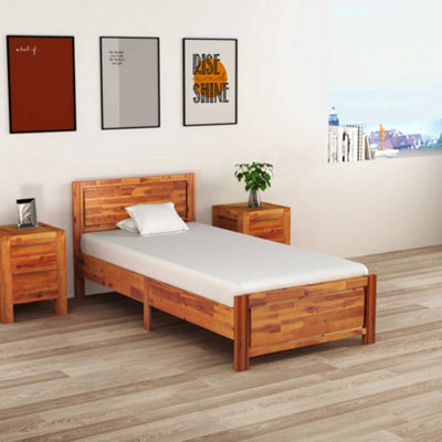 Acacia wood deals queen bed