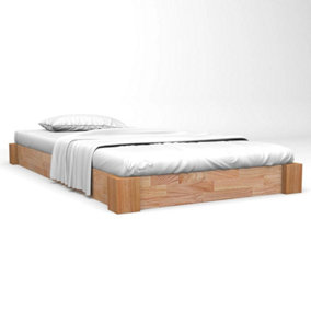Berkfield Bed Frame Solid Oak Wood 120x200 cm