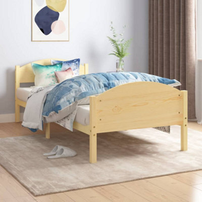 Pine wood deals twin bed frame