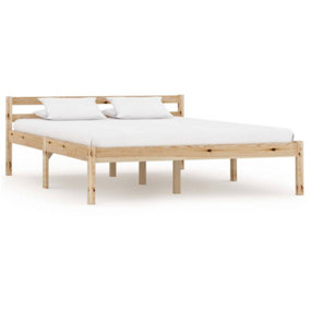 Berkfield Bed Frame Solid Pine Wood 140x200 cm