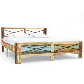 Berkfield Bed Frame Solid Reclaimed Wood 160x200 cm