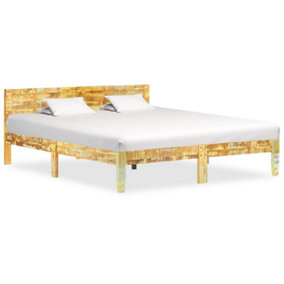 Berkfield Bed Frame Solid Reclaimed Wood 180x200 cm 6FT Super King