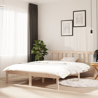 Berkfield Bed Frame Solid Wood 120x190 cm Small Double