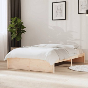 Berkfield Bed Frame Solid Wood 120x190 cm Small Double