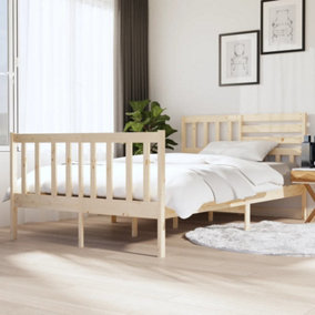 Berkfield Bed Frame Solid Wood 140x190 cm