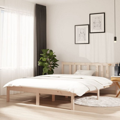 Berkfield Bed Frame Solid Wood 140x190 cm