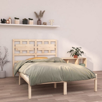 Stained wood deals bed frame