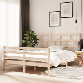 Berkfield Bed Frame Solid Wood 150x200 cm 5FT King Size
