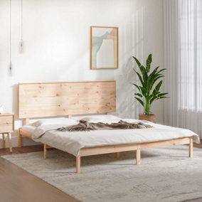 Berkfield Bed Frame Solid Wood 150x200 cm 5FT King Size