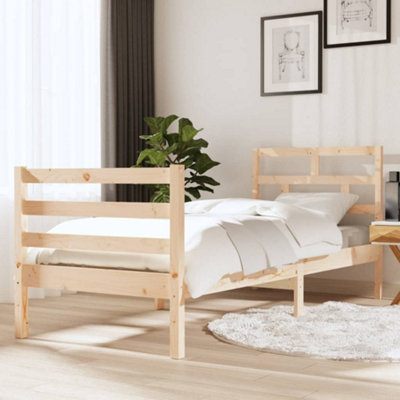 Berkfield Bed Frame Solid Wood 75x190 cm 2FT6 Small Single