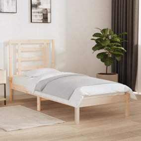 Berkfield Bed Frame Solid Wood 75x190 cm 2FT6 Small Single