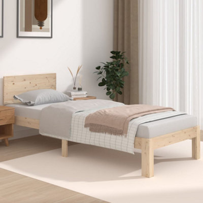 Berkfield Bed Frame Solid Wood 75x190 cm Small Single