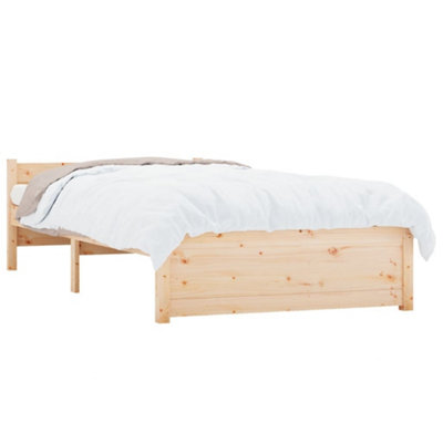 Berkfield Bed Frame Solid Wood 75x190 cm Small Single