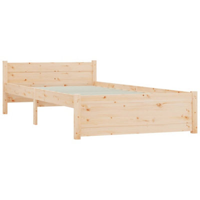 Berkfield Bed Frame Solid Wood 75x190 cm Small Single