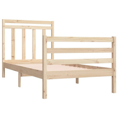 Berkfield Bed Frame Solid Wood 90x190 cm 3FT Single