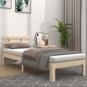 Berkfield Bed Frame Solid Wood 90x190 cm Single