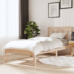 Berkfield Bed Frame Solid Wood 90x200 cm 3FT Single