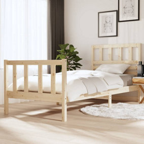 Berkfield Bed Frame Solid Wood 90x200 cm