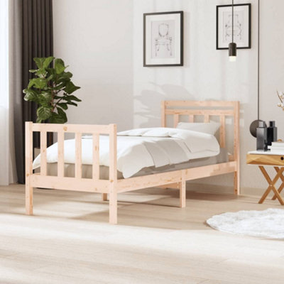 Berkfield Bed Frame Solid Wood 90x200 cm | DIY at B&Q