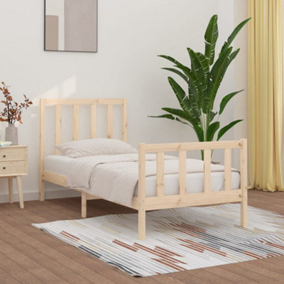 Berkfield Bed Frame Solid Wood 90x200 cm | DIY at B&Q