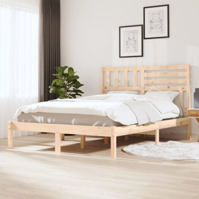 Ikea light deals wood bed frame