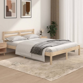 Berkfield Bed Frame Solid Wood Pine 135x190 cm Double
